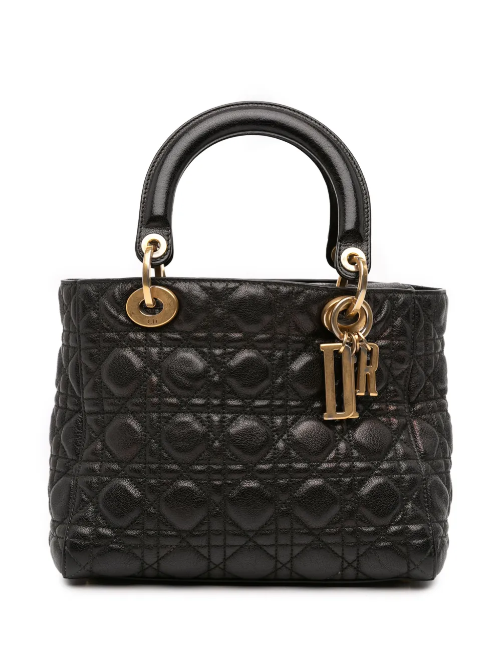 Christian Dior Pre-Owned 2018 ミディアム グレインカーフ カナージュ サプル レディ ディオール Christian Dior Pre-Owned 2018 ミディアム グレインカーフ カナージュ サプル レディ ディオール