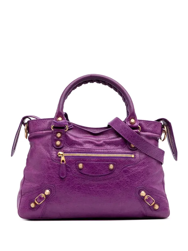 Balenciaga Pre-Owned 2013 Lambskin Motocross Giant 12 Town