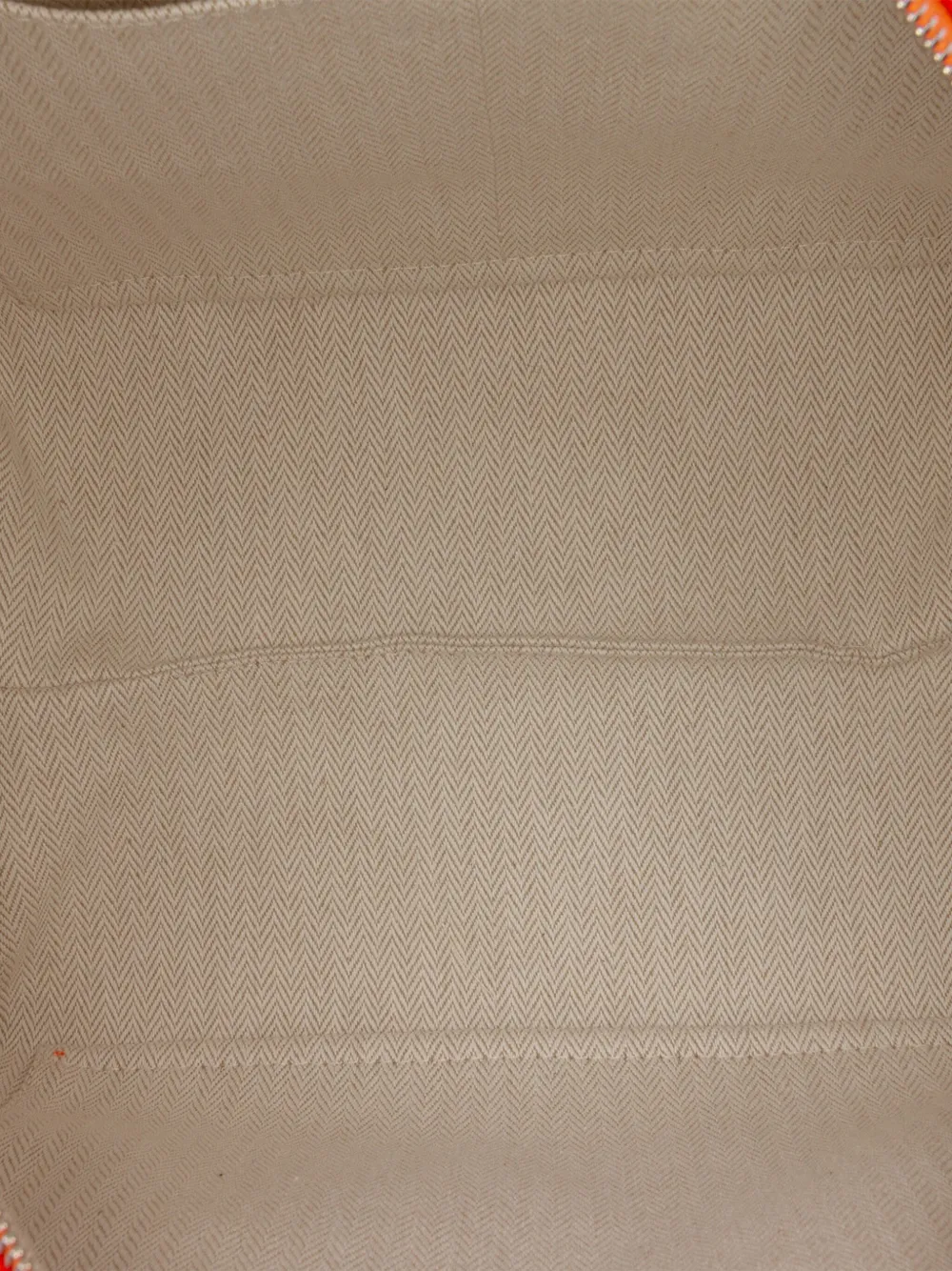 Pre-owned Hermes 2021-2025 Large Canvas Bride A Brac Case Vanity Bag In Orange