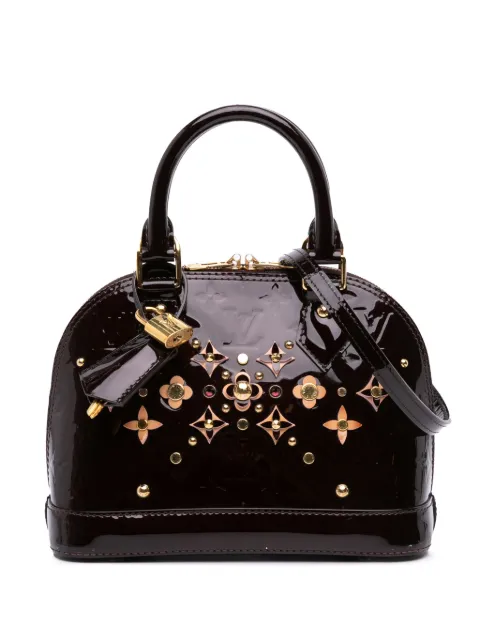 Louis Vuitton Pre-Owned bolsa satchel Monogram Vernis Flower Alma BB 2016