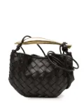 Bottega Veneta Pre-Owned 2021-2025 Baby Lambskin Intrecciato Sardine satchel - Black