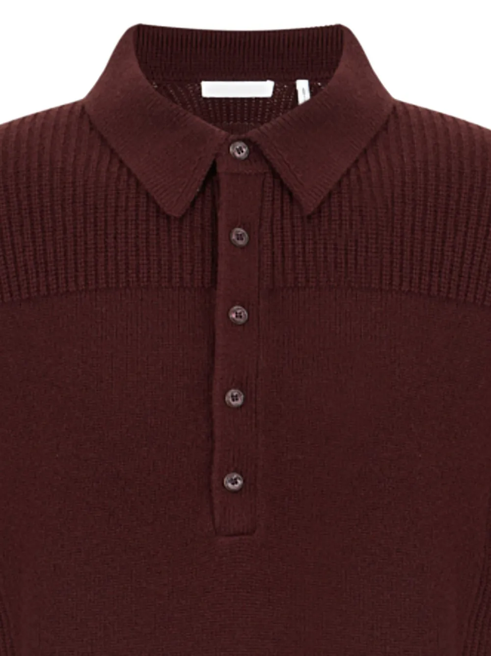 Helmut Lang Block Polo Jumper In Brown