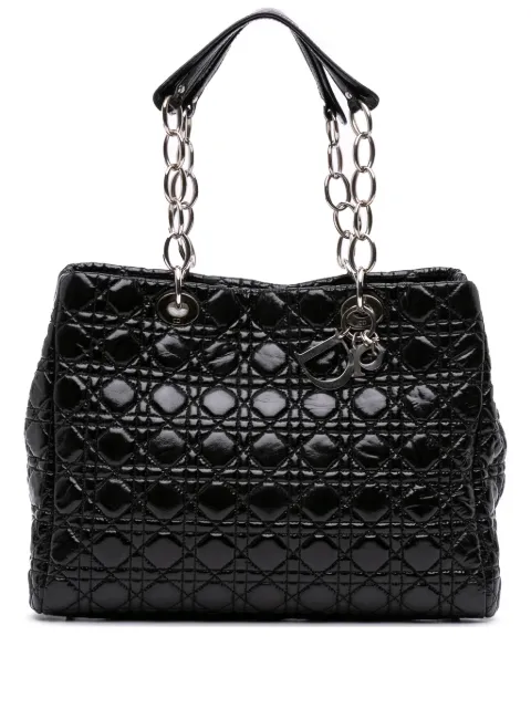 Christian Dior Pre-Owned tote Lady Dior Soft grande de charol con motivo Cannage 2011