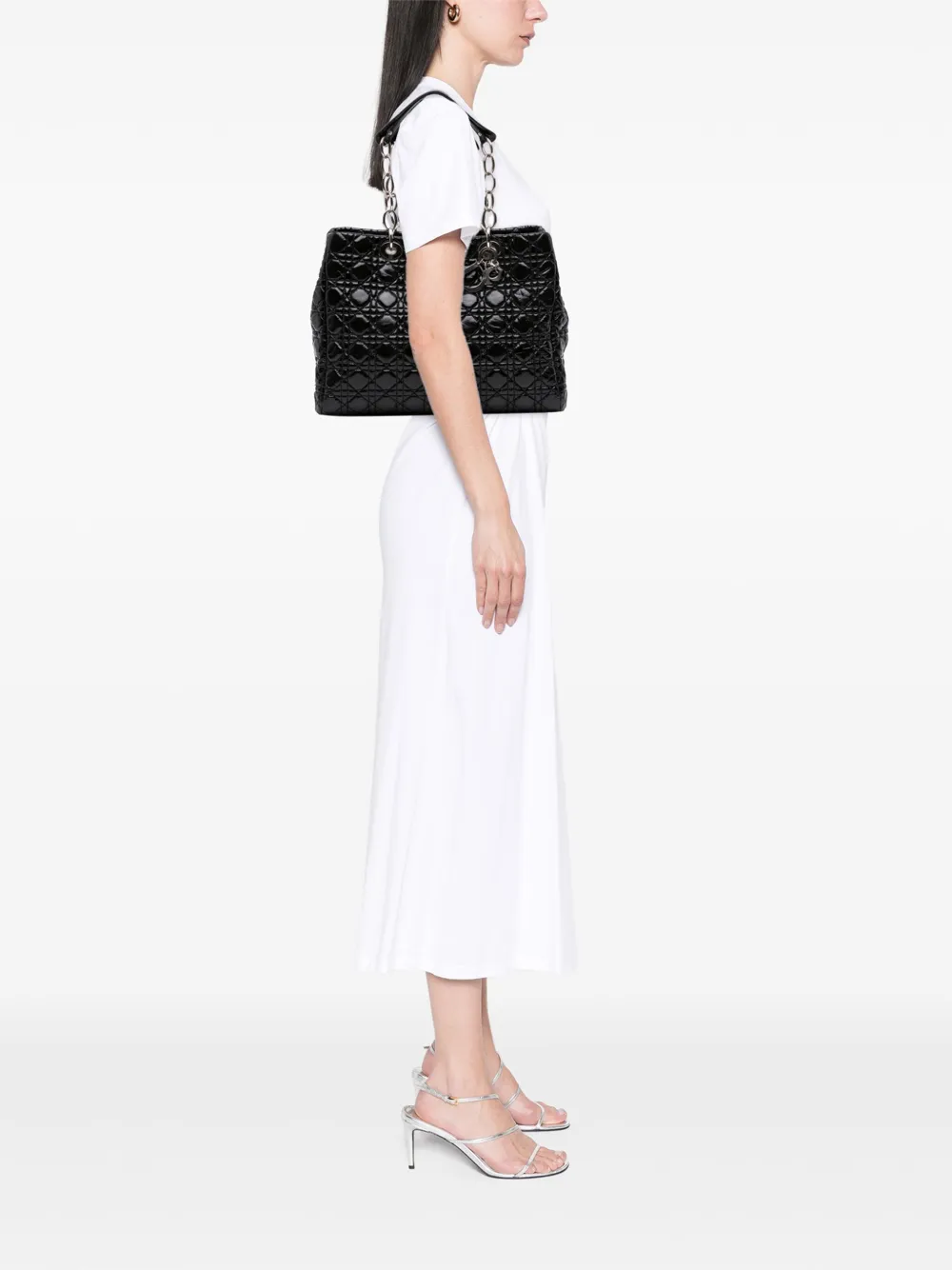 Christian Dior Pre-Owned 2011 Large Patent Cannage Lady Dior Soft Shopping tote bag | Pre-Owned | Image 2