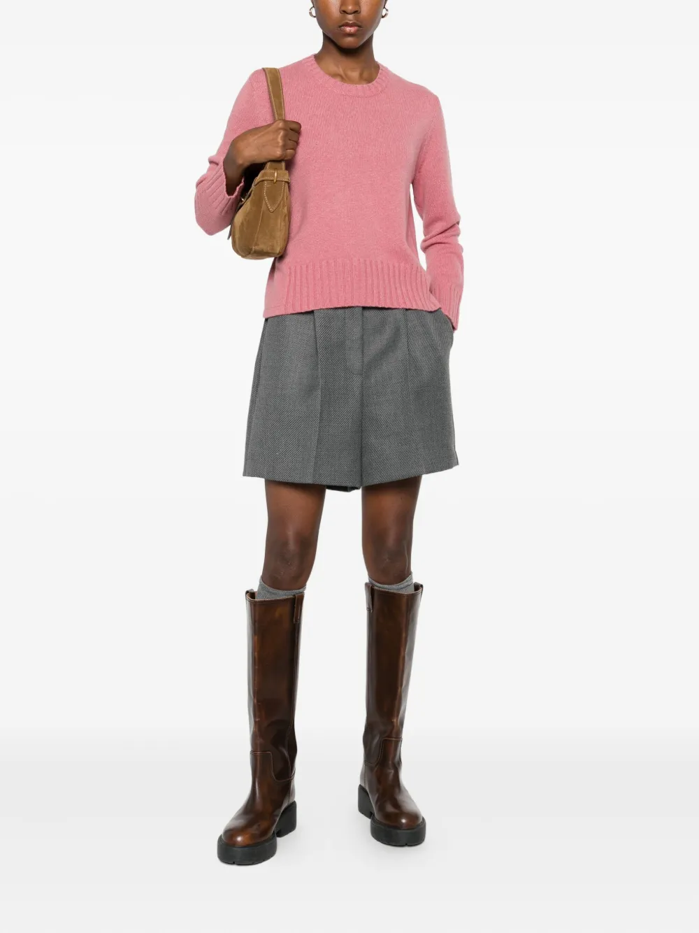 Be You Ribbed Sweater In Pink