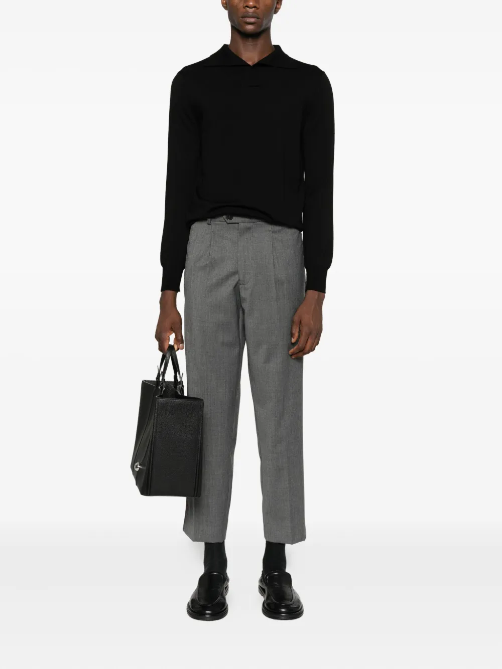 Amaranto Straight-leg Trousers In Gray