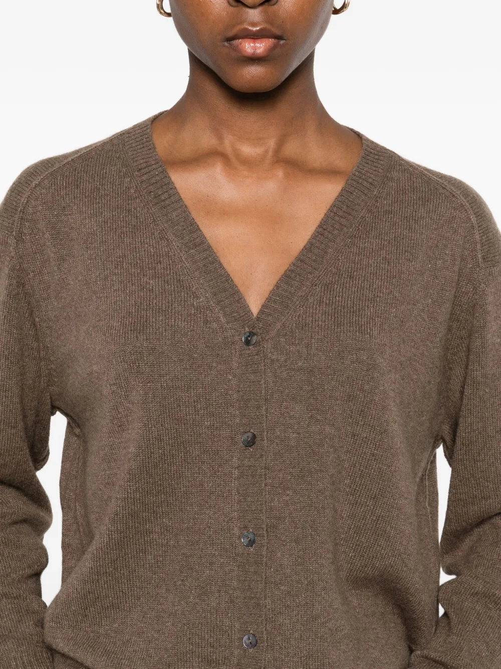 Be You Buttoned Cardigan In Brown