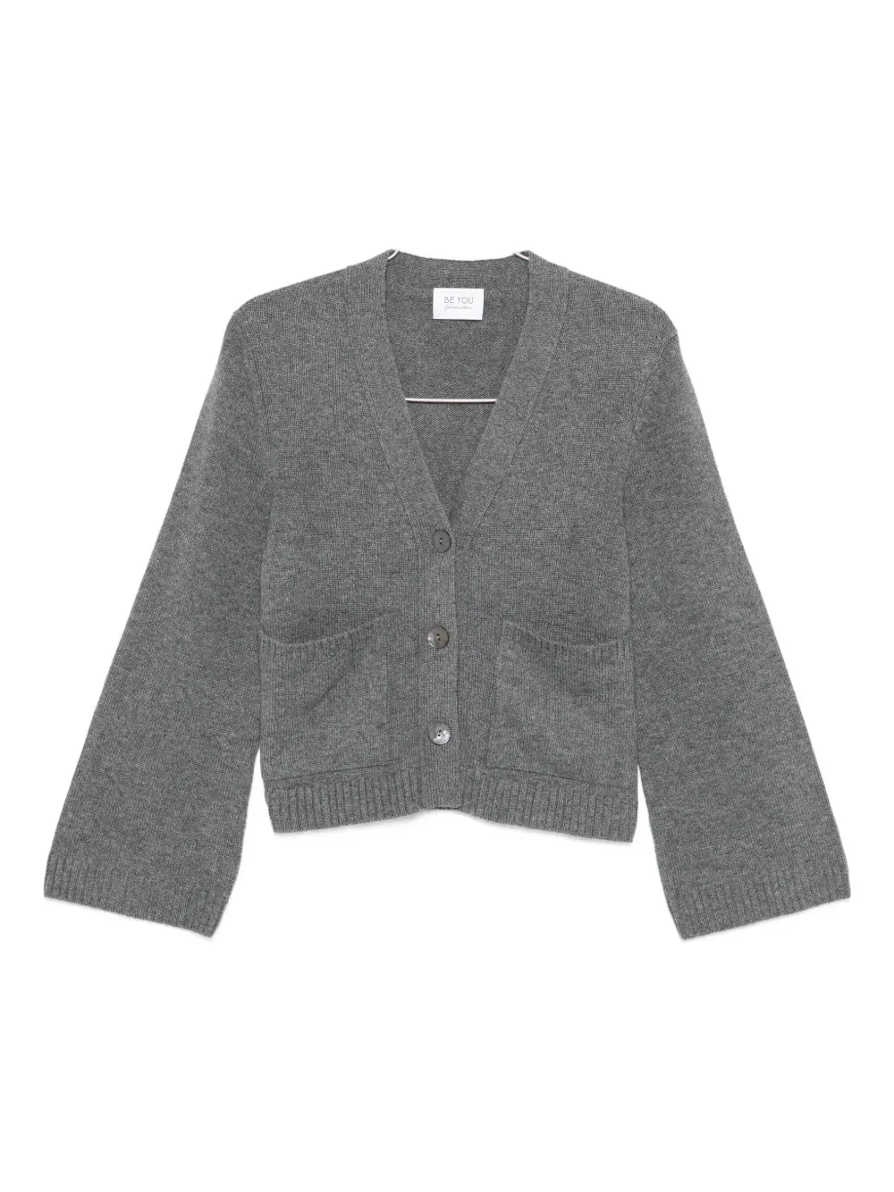 Be You Pocketed Buttoned Cardigan In Gray