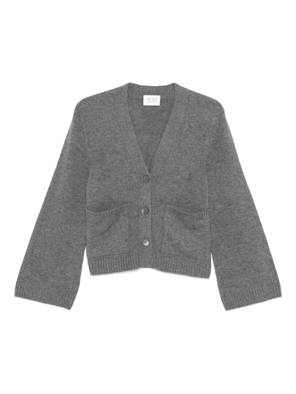 be you pocketed buttoned cardigan | Grey | Image 1