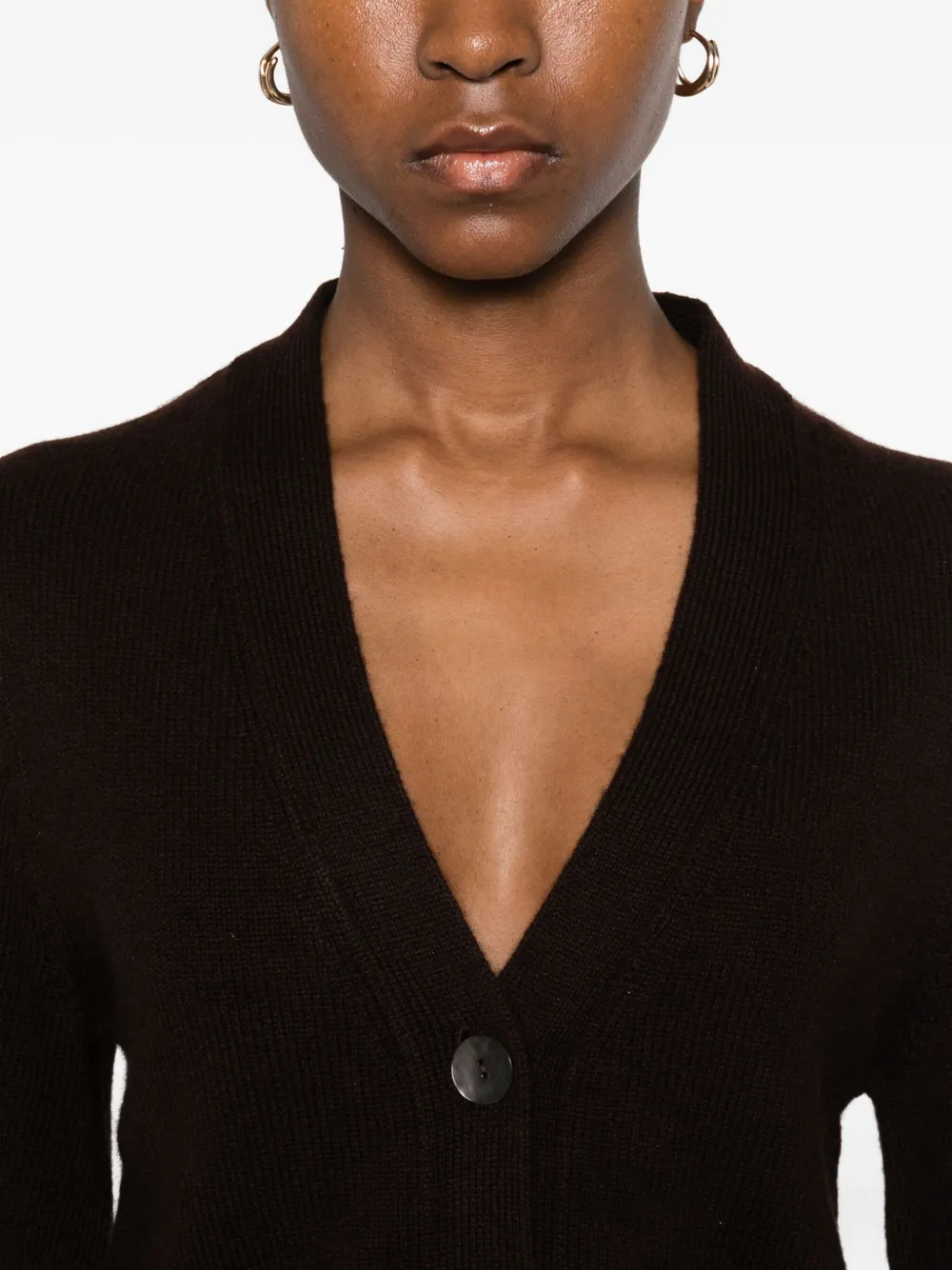 Be You V-neck Cardigan In Brown