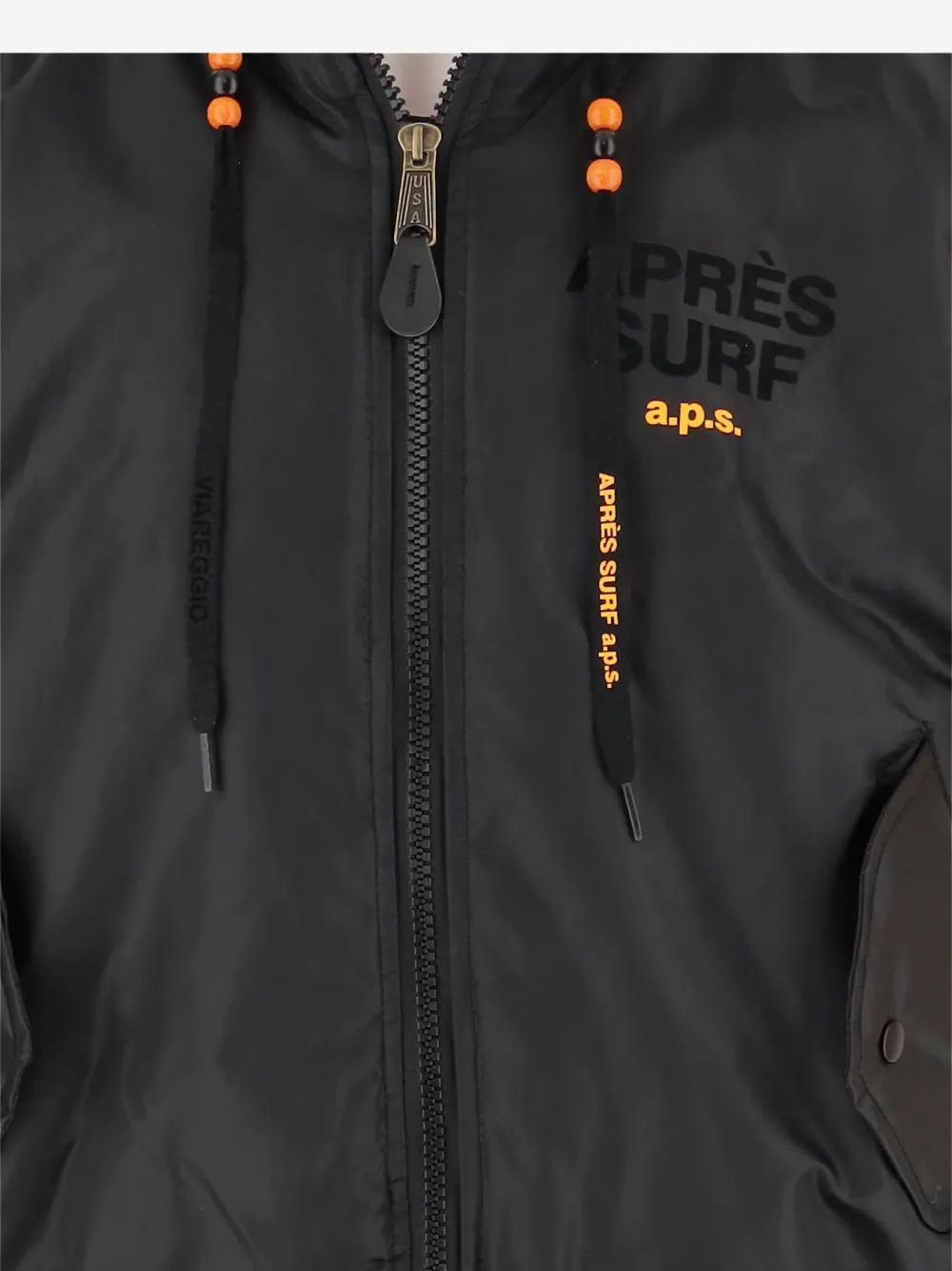 Après Surf Gilet met capuchon en logodetail Zwart