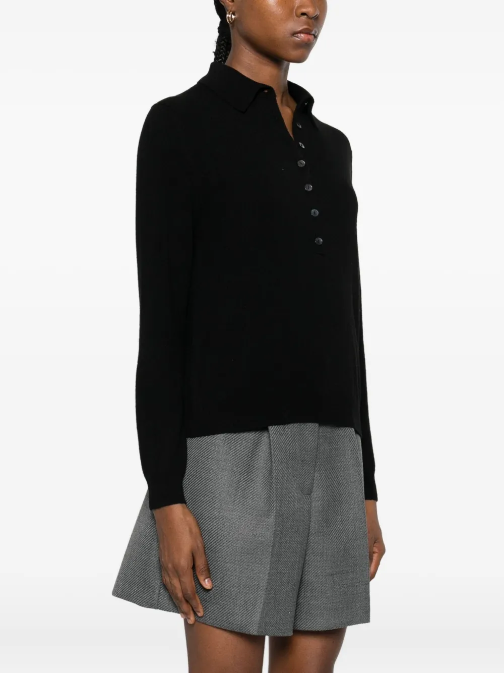 Be You Buttoned Sweater In Black
