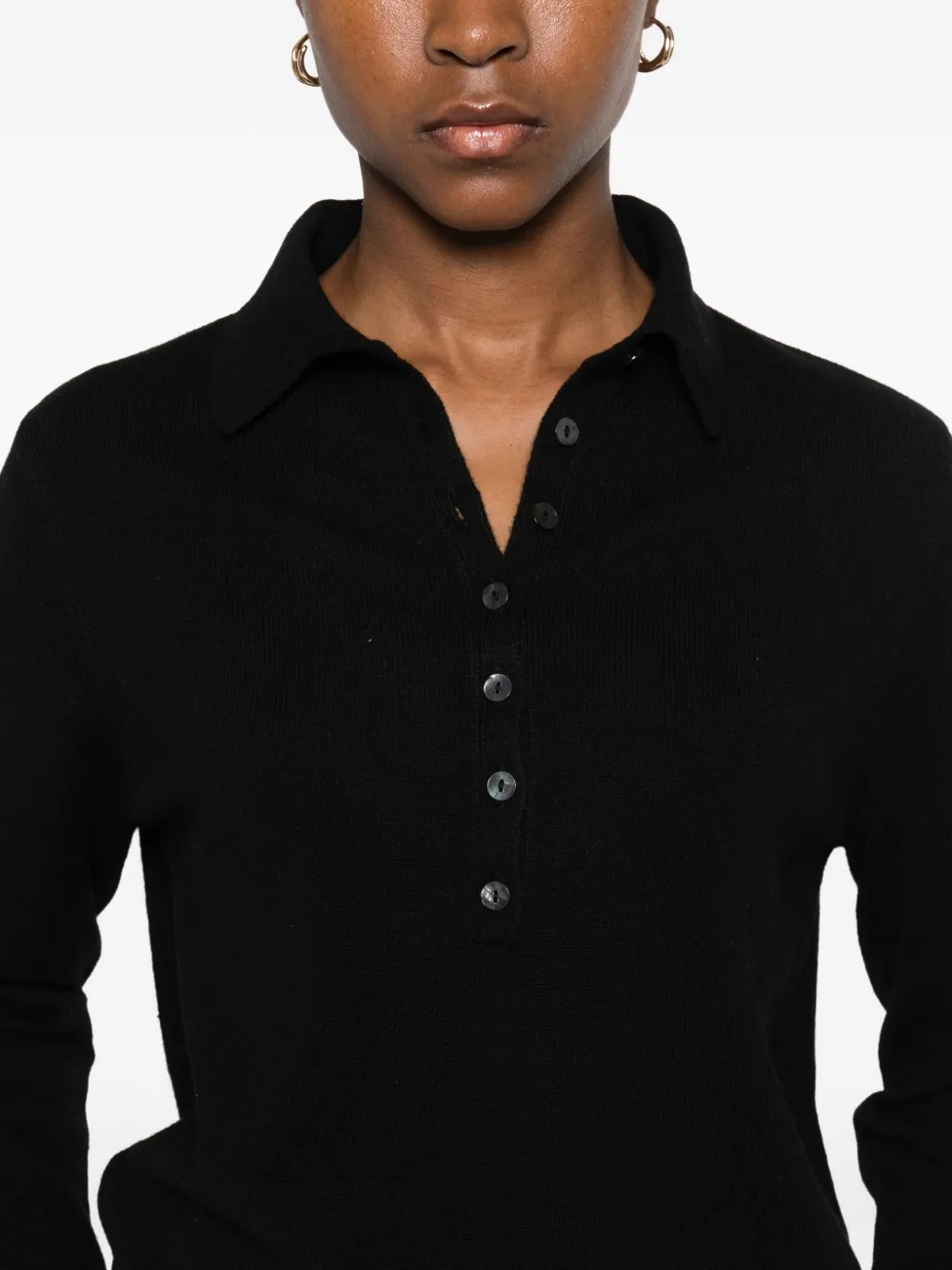 Be You Buttoned Sweater In Black