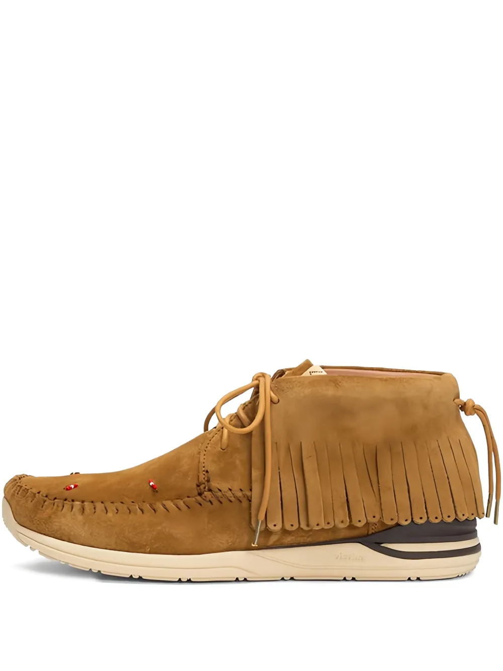 Visvim Fringed Beaded Boots In Brown