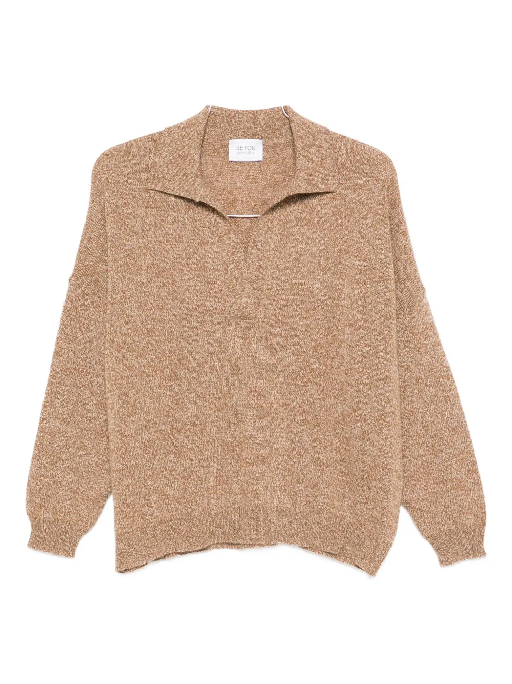 Be You Collared Sweater In Neutral