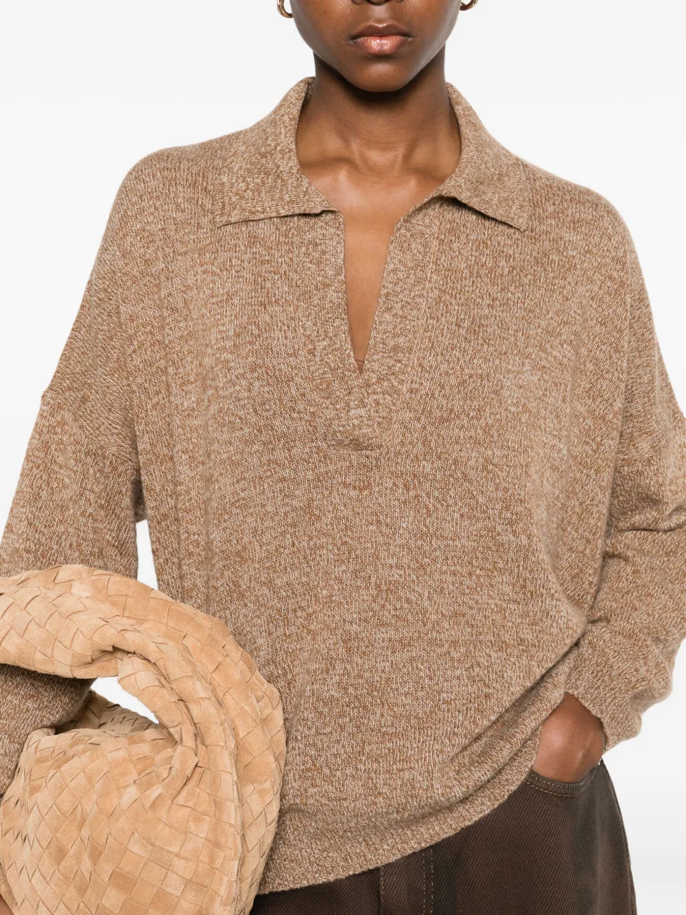Be You Collared Sweater In Neutral