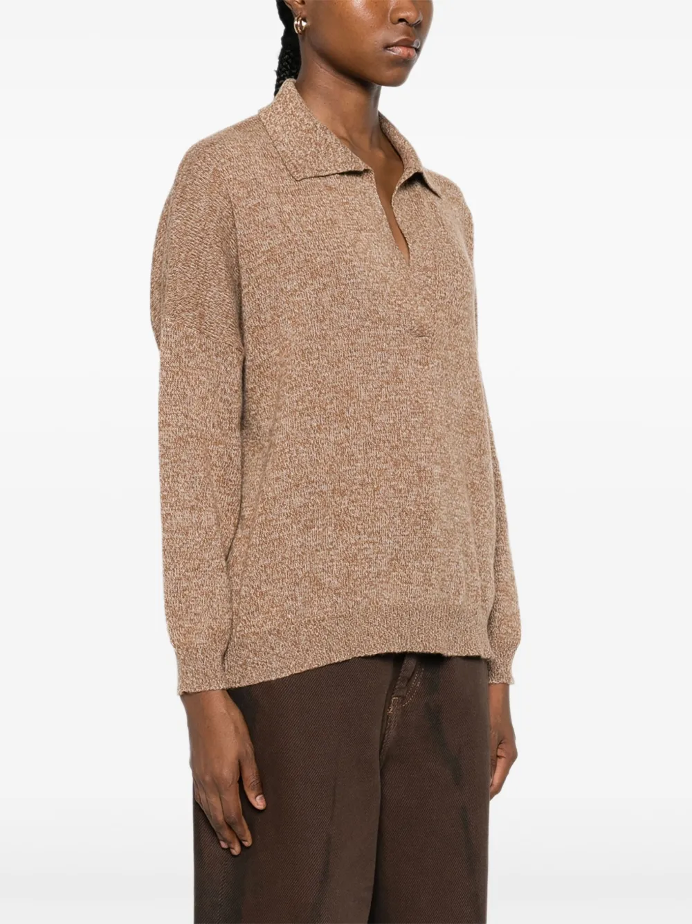  Be You Collared Sweater - Brown 