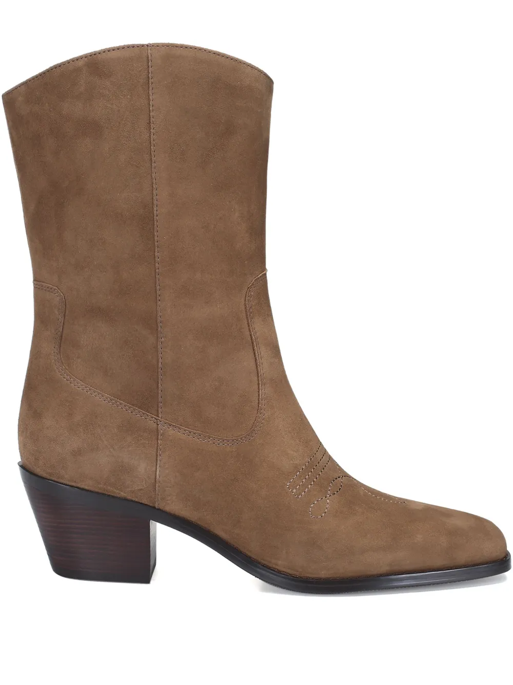 Potamy Suede Cowboy Boots In Brown