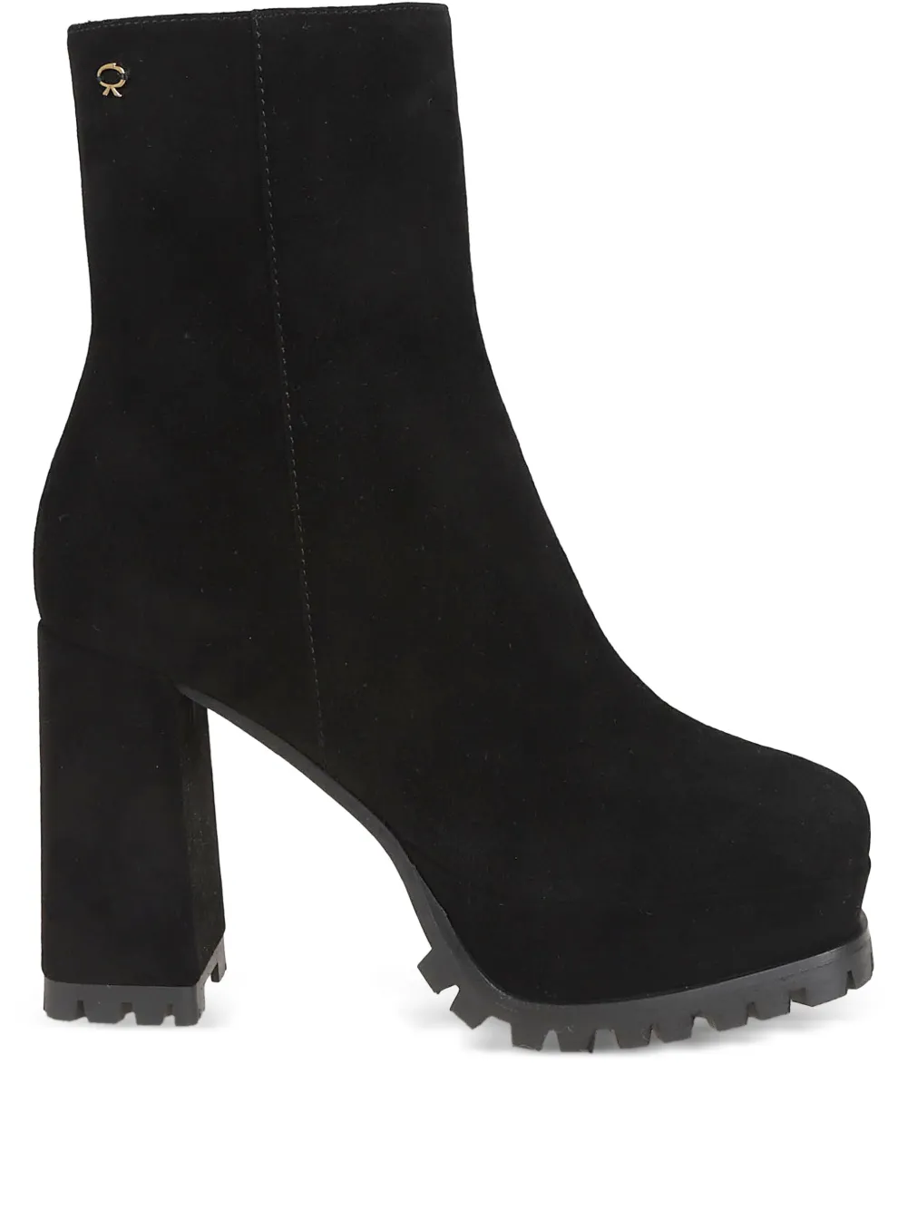 Gianvito Rossi 105 mm Harlem enkellaarzen met plateauzool Zwart