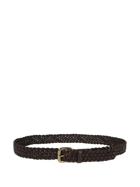 Dragon braided buckle leather belt