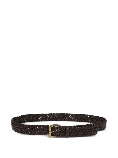 Dragon braided buckle leather belt