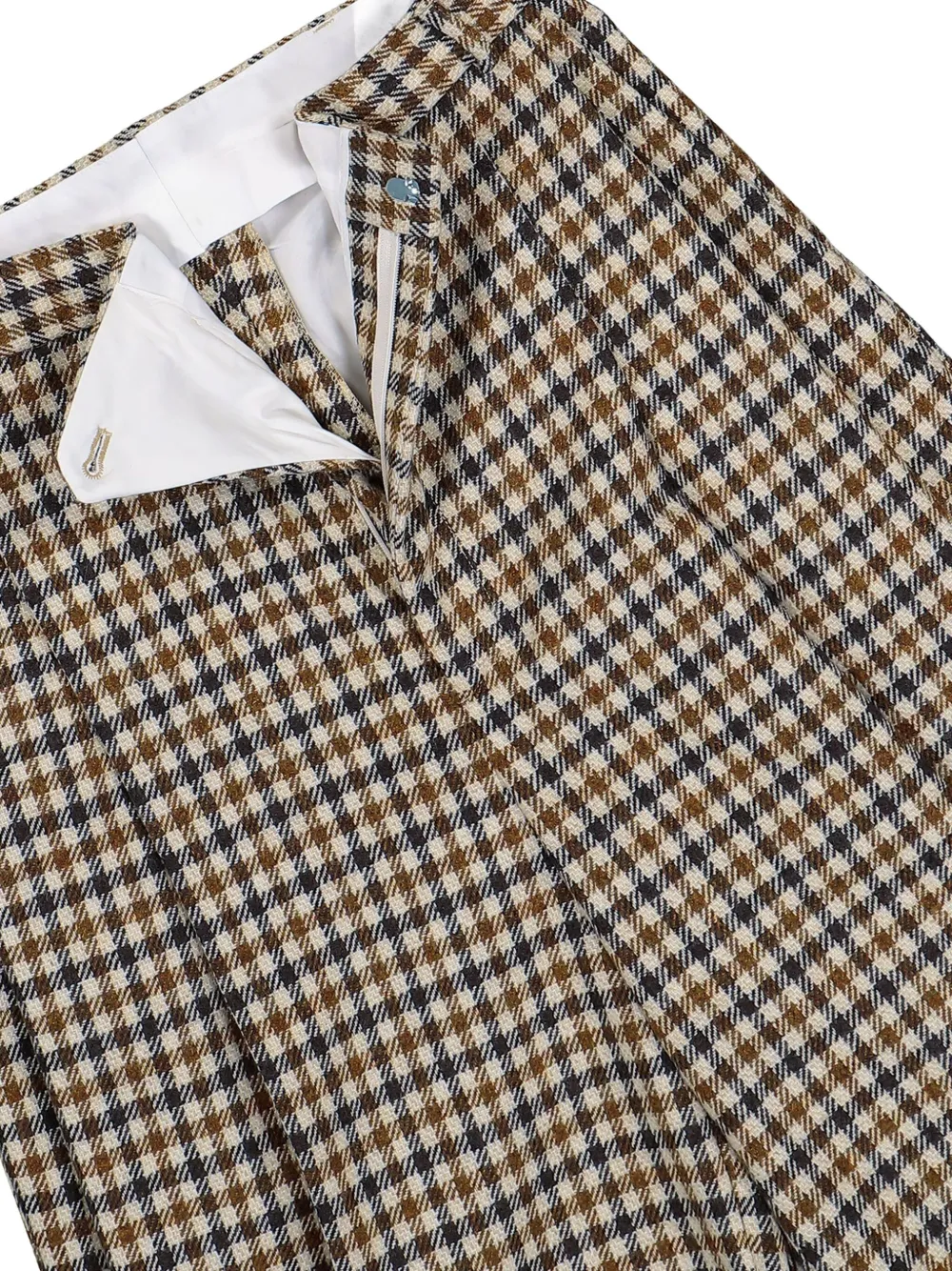 Walter Van Beirendonck Sun Checked Trousers In Brown