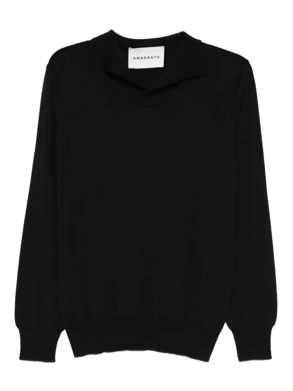 AMARANTO  suéter con cuello en V | negro | Image 1