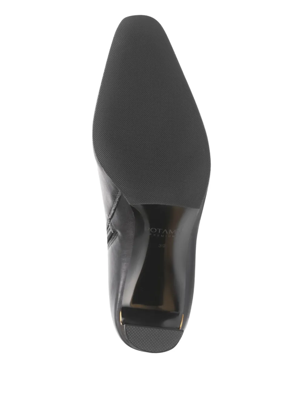 Potamy Leather Ankle Boots In Black