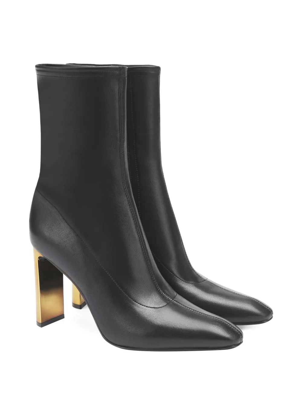 Potamy Leather Ankle Boots In Black