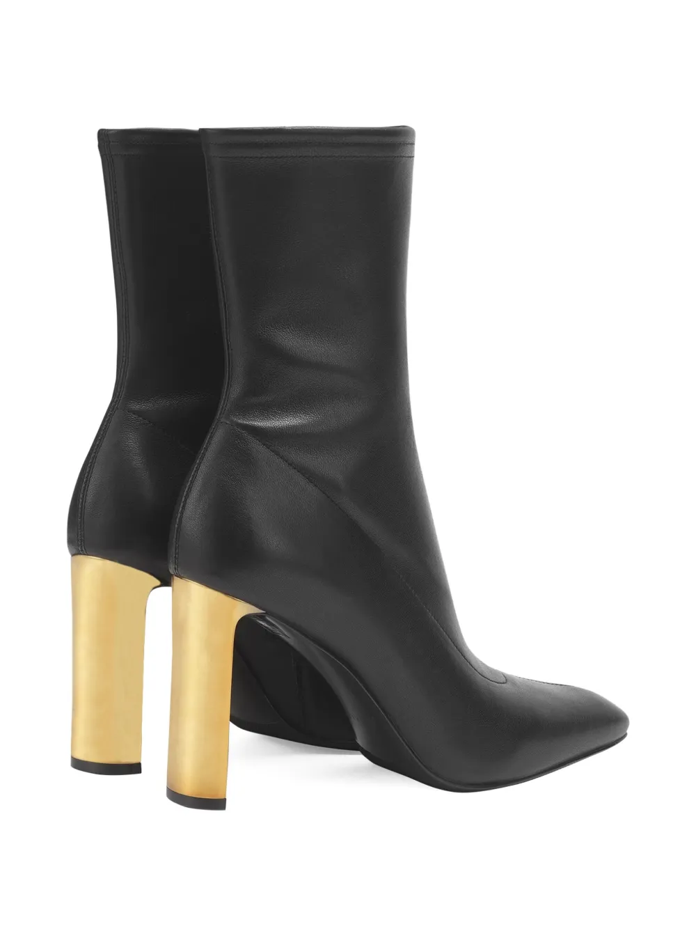 Potamy Leather Ankle Boots In Black