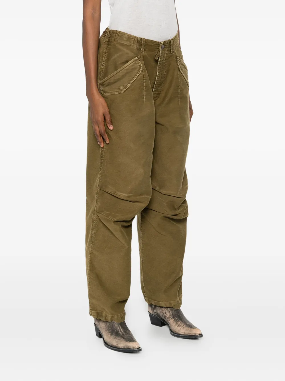 R13 Cotton Trousers In Green