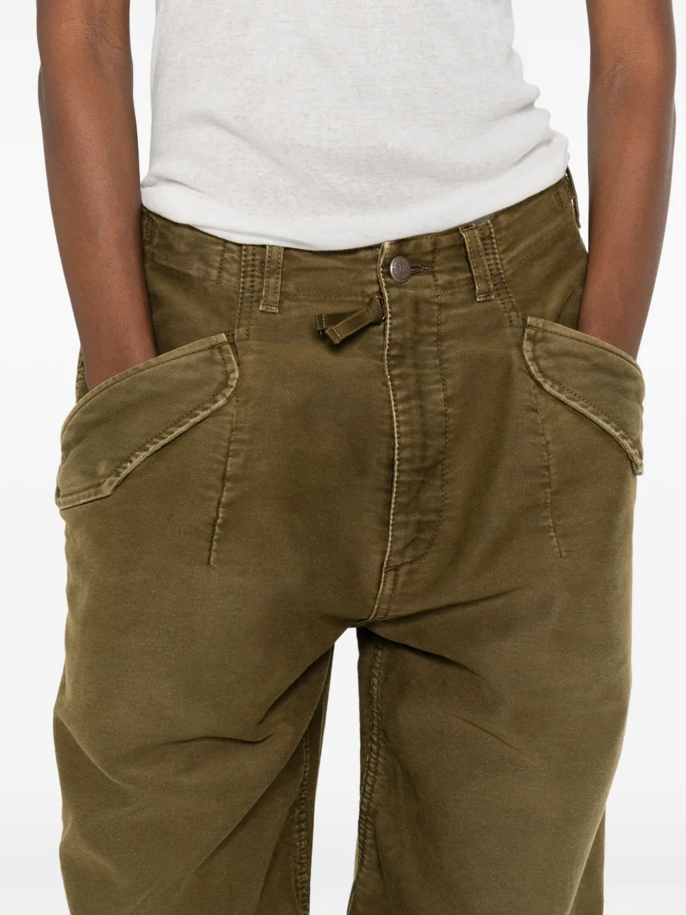 R13 Cotton Trousers In Green