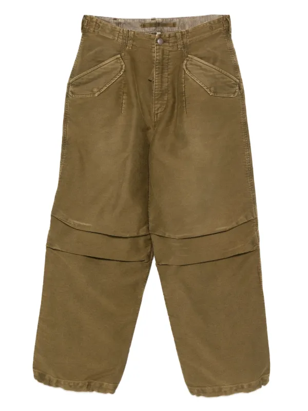 R13 Cotton Trousers in Green