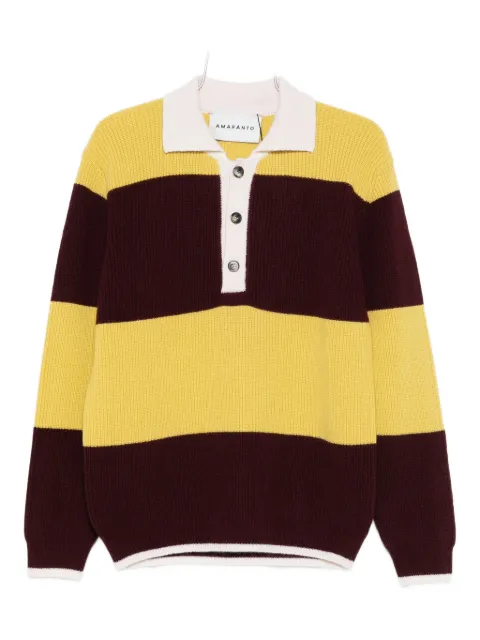 AMARANTO  striped polo shirt 