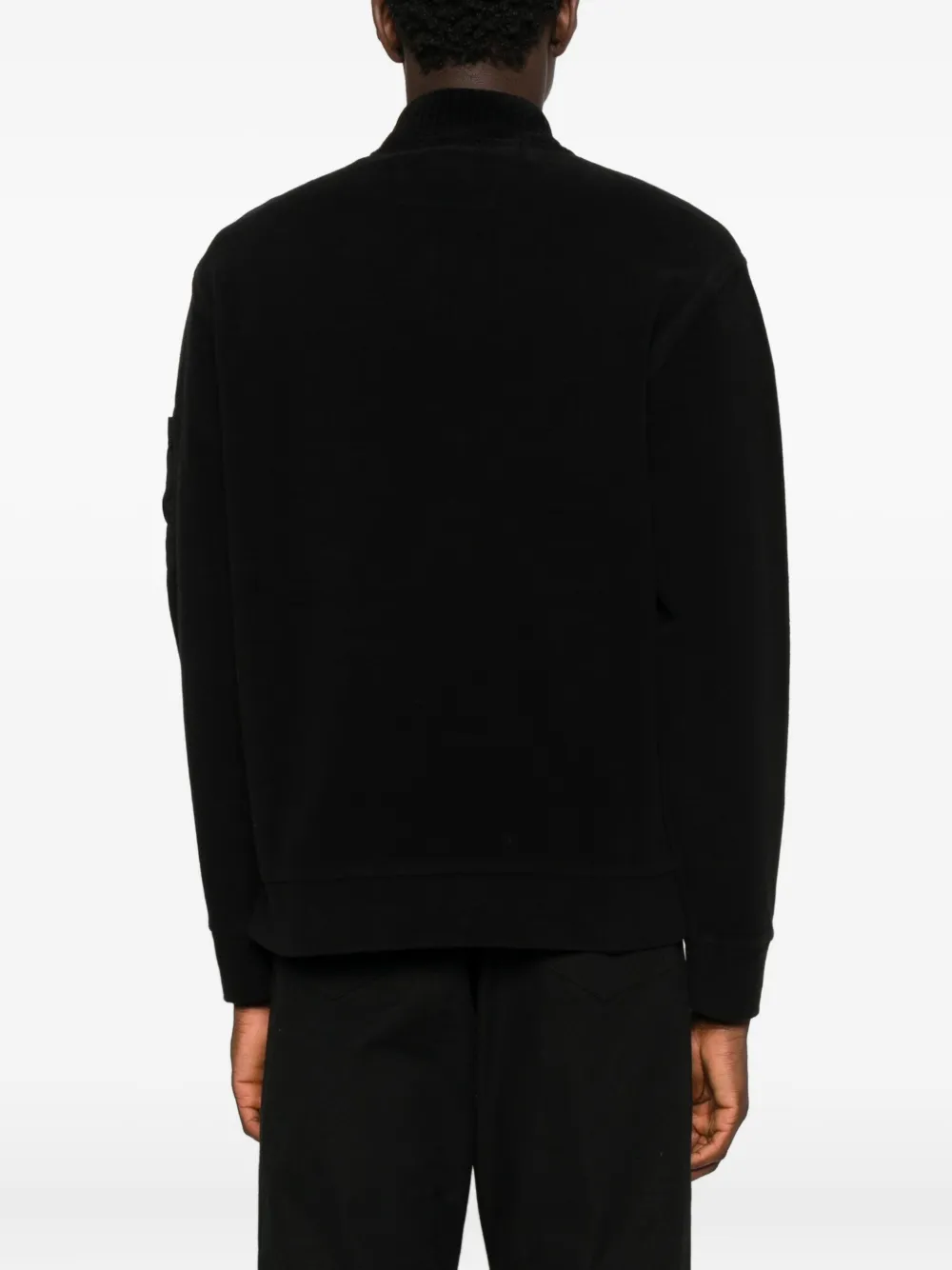 C.P. Company Trui met halve rits en Lens-detail Zwart