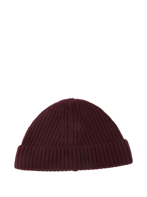 AMARANTO  ribbed-knit beanie 