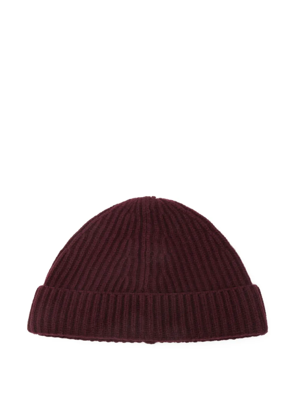 AMARANTO ribbed-knit beanie - Rosso