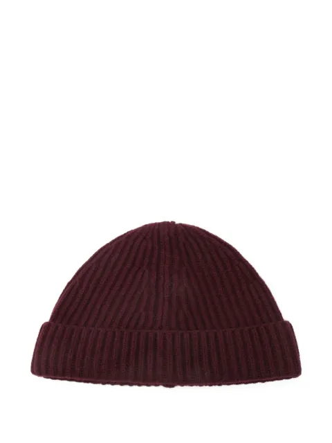AMARANTO  ribbed-knit beanie 