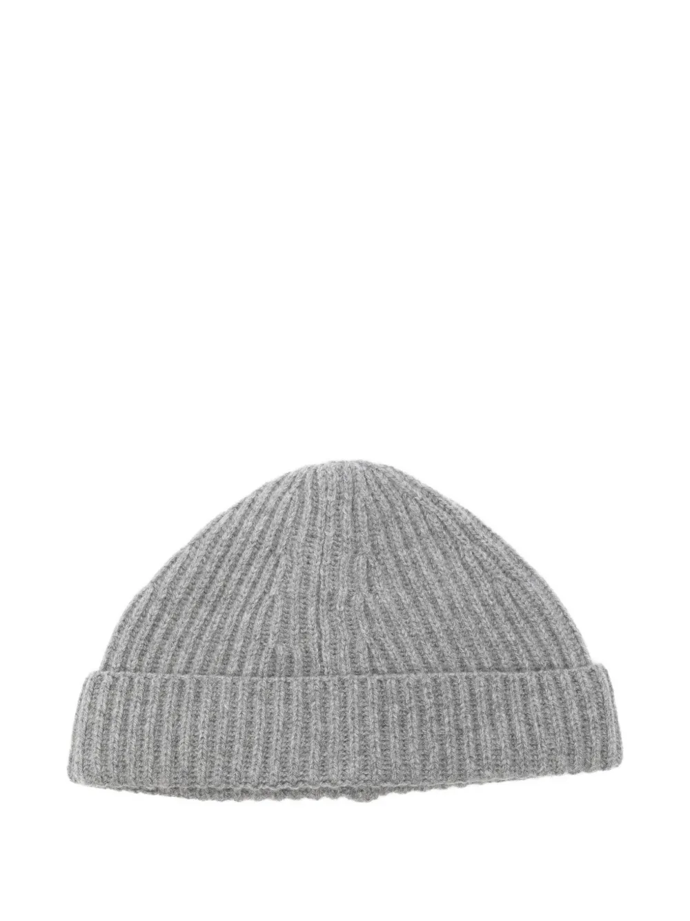 AMARANTO  ribbed beanie hat | Grey | Image 1