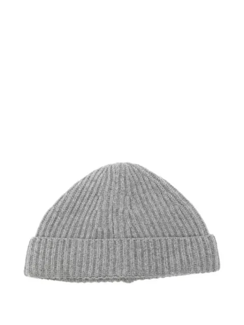 AMARANTO  ribbed beanie hat
