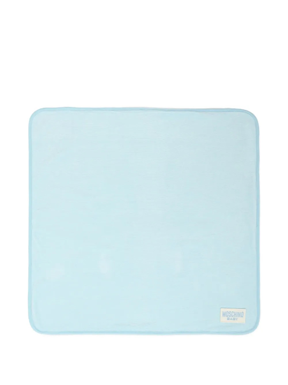 Moschino Printed Trim Blanket In Blue