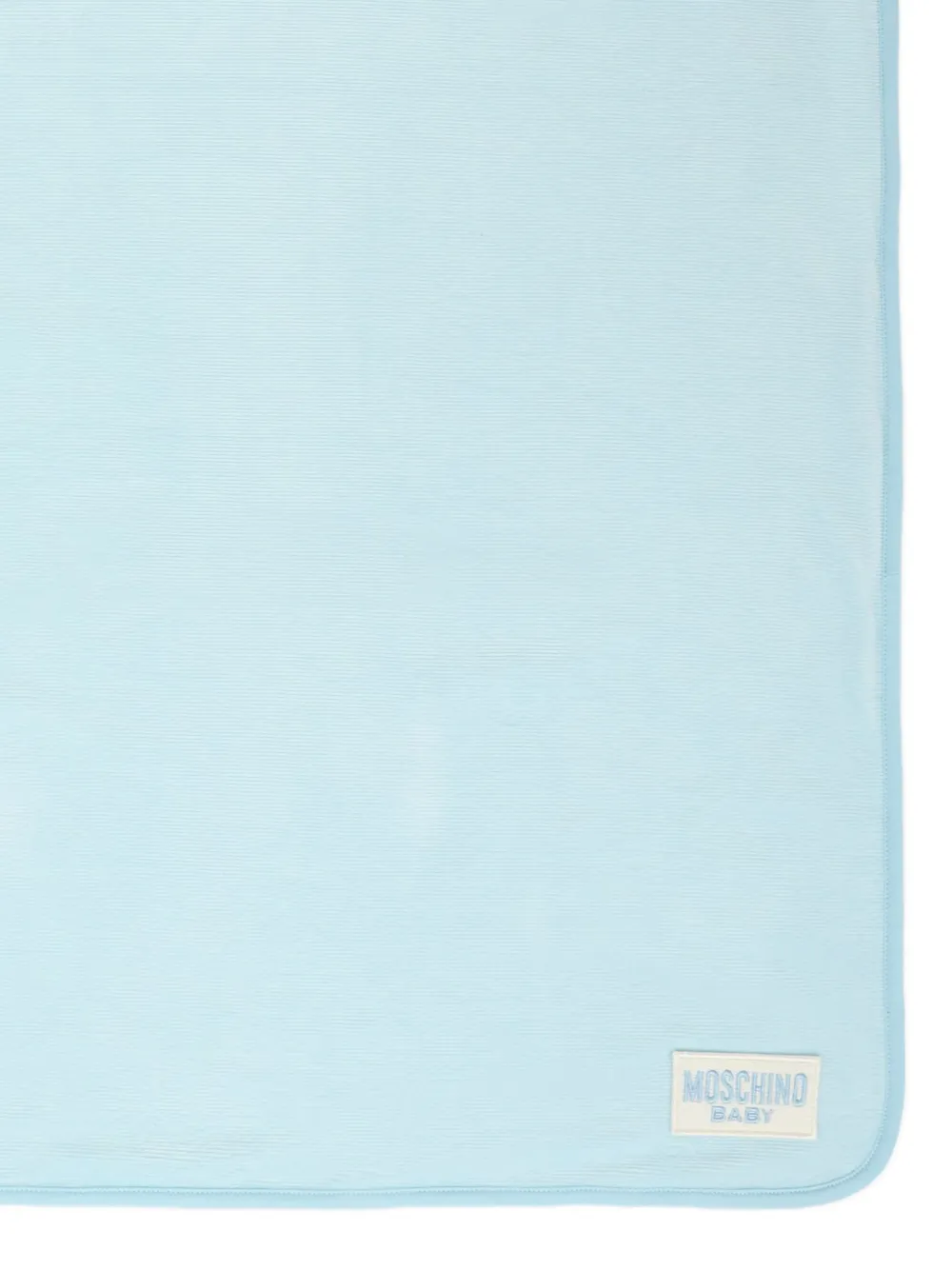 Moschino Printed Trim Blanket In Blue
