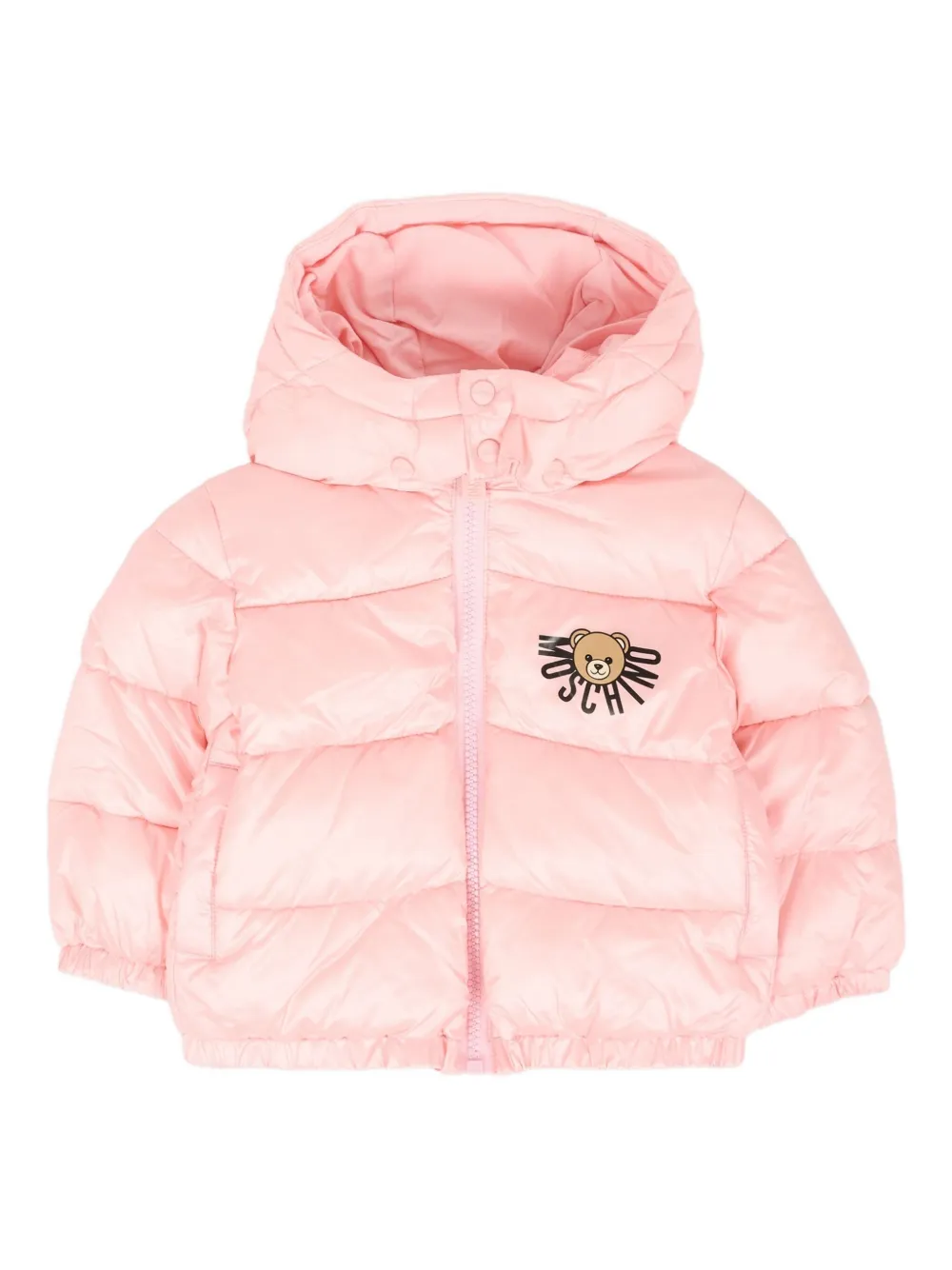 Moschino Kids hooded appliqué jacket | Pink | Image 1