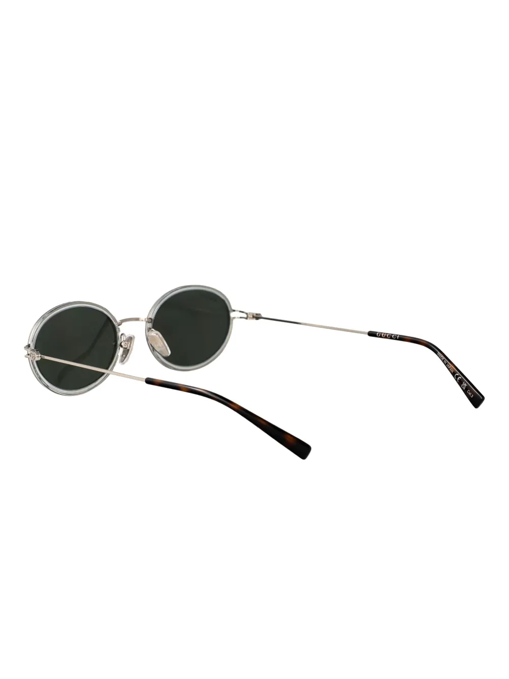 Gucci Eyewear GG1980S zonnebril met ovaal montuur Zilver