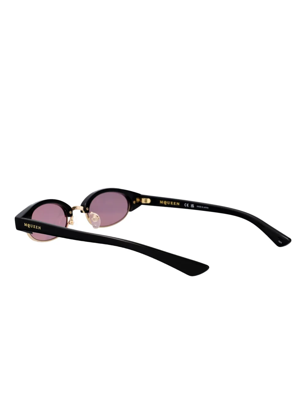 Alexander McQueen Eyewear AM0534S zonnebril met ovalen montuur Zwart