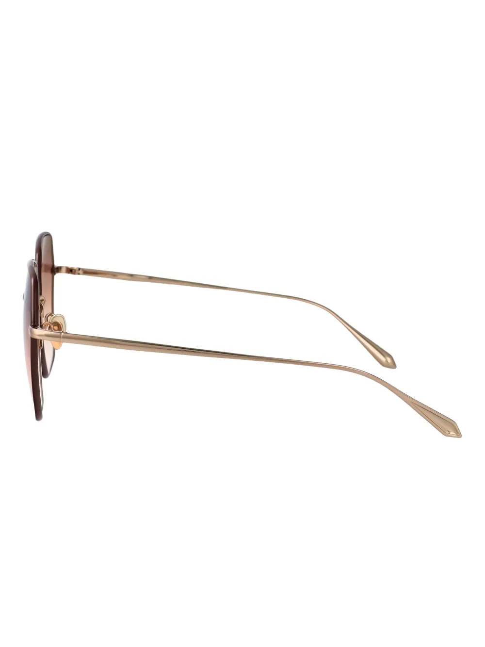 Linda Farrow Darcie zonnebril met geometrisch montuur Zwart