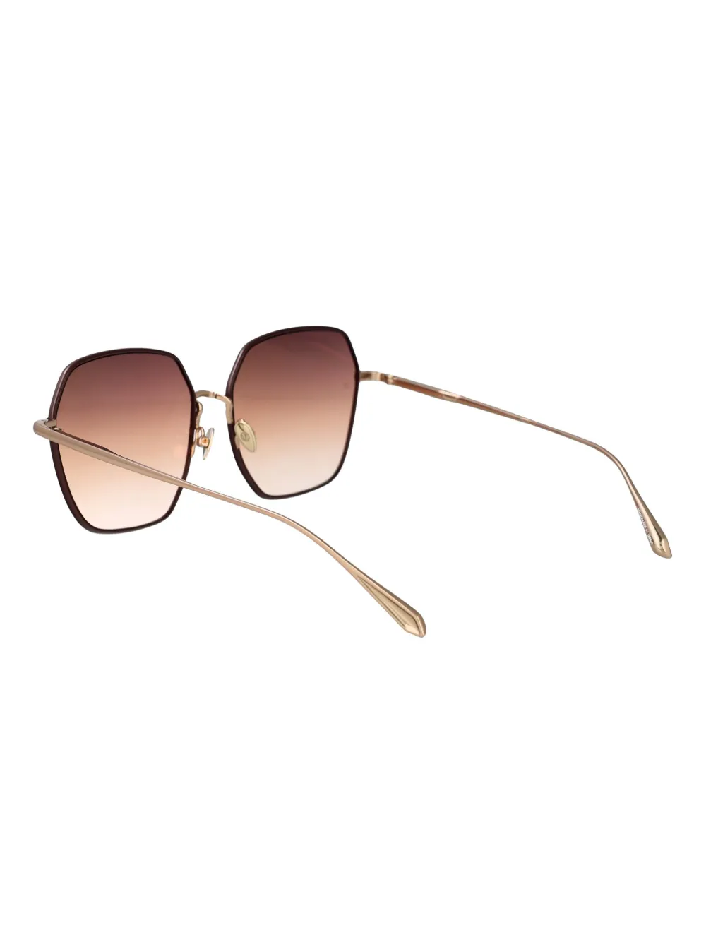 Linda Farrow Darcie zonnebril met geometrisch montuur Zwart