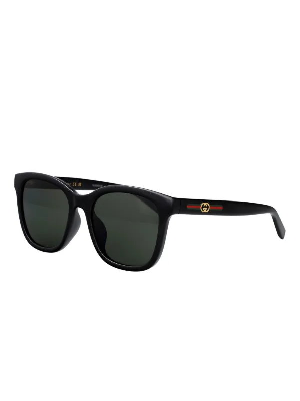 Gucci Eyewear Interlocking GG Sunglasses | Black | FARFETCH BH