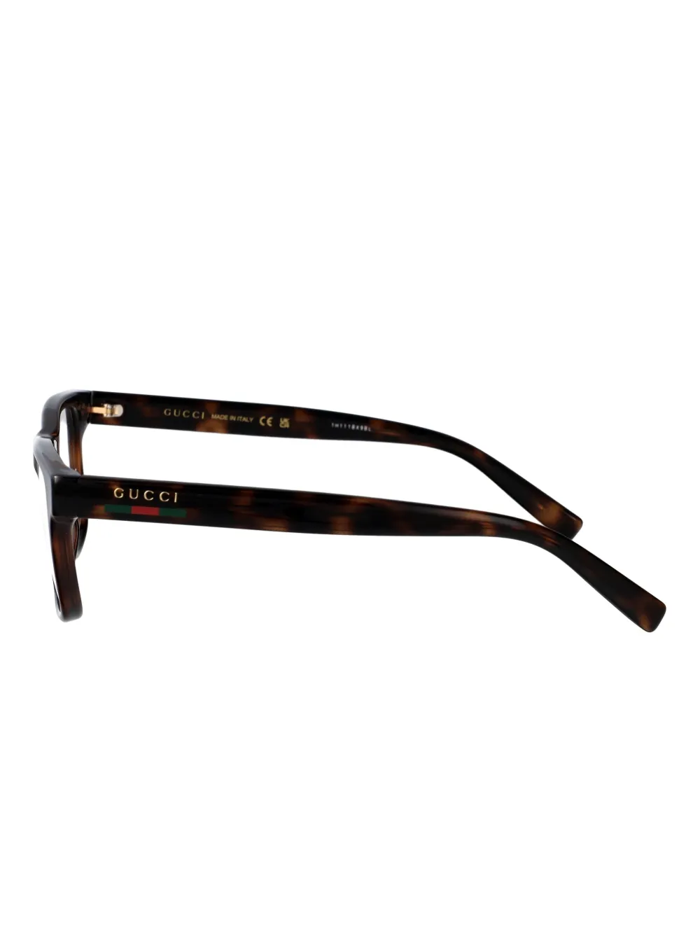 Gucci Eyewear Bril met rechthoekig montuur Bruin