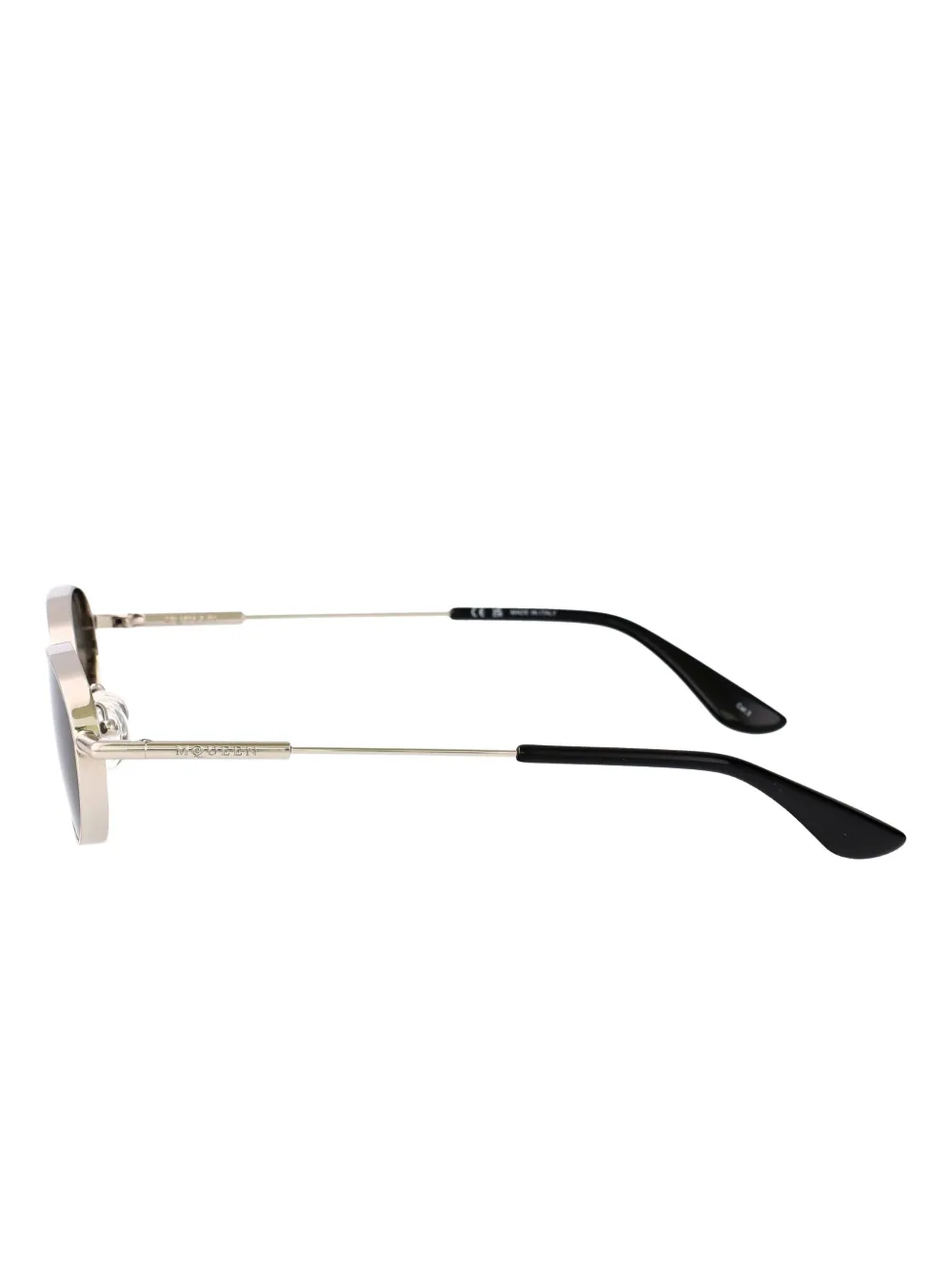 Alexander McQueen Eyewear Zonnebril met ovalen montuur Zilver